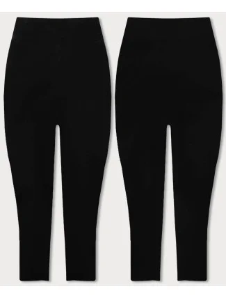 Čierne bavlnené 3/4 legíny (YW01045-A1)