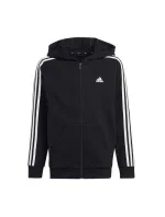 Tričko pre mladých so zipsom 3 Stripes FL HR6331 - Adidas Tričko pre mladých so zipsom 3 Stripes FL HR6331 - Adidas