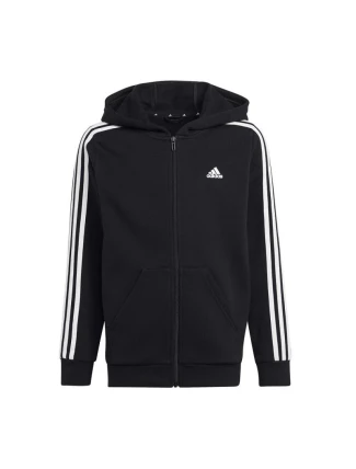 Tričko pre mladých so zipsom 3 Stripes FL HR6331 - Adidas Tričko pre mladých so zipsom 3 Stripes FL HR6331 - Adidas