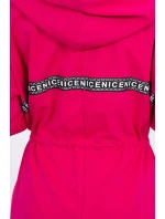 Sukňa s dlhším chrbtom fuchsiová