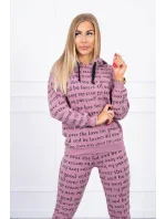 Tmavo ružová sada s potlačou