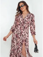 DIZI midi šaty ružové FashionStreet EY2390