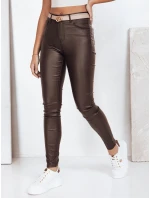 FashionStreet hnedé nohavice z ekokože UY2758 FashionStreet hnedé nohavice z ekokože UY2758