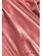 Dámsky velúrový dres v tehlovej farbe s lampasmi (81223)