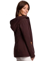 B180 Blejzer s kapucňou z bavlneného úpletu - čierny