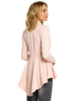 Asymetrický frak s golierom a zapínaním na gombíky M165 - čierny - Moe Asymetrický frak s golierom a zapínaním na gombíky M165 - čierny - Moe