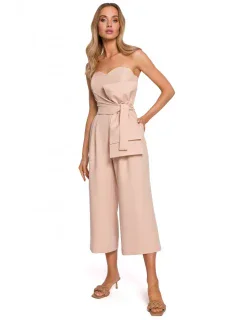 M571 Kombinéza bez ramienok - béžová