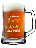 ŽIVOT S BAUBLE NIE JE PRDEL - pivný pohár 0,5 l