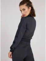 Dámska mikina na zips O1YA00KAMN2 - JBLK - Čierna - Guess Dámska mikina na zips O1YA00KAMN2 - JBLK - Čierna - Guess