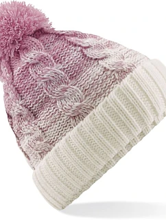 Beechfield B 459 Pletená čiapka „Ombré“ 53.0459 dusky pink/off white