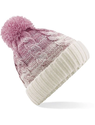 Beechfield B 459 Pletená čiapka „Ombré“ 53.0459 dusky pink/off white Beechfield B 459 Pletená čiapka „Ombré“ 53.0459 dusky pink/off white