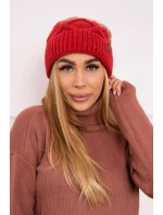 Fleecová čiapka Alice K248 malpberry+ecru