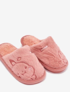 Detské papuče s kožušinou - ružové Norene