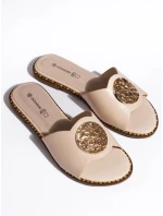 Pohodlné dámske hnedé ponožky na podpätku bez päty Pohodlné dámske hnedé ponožky na podpätku bez päty