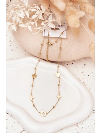Náhrdelník se zavěsky nerezová ocel zlatý