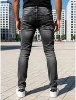 Pánske čierne džínsové nohavice FashionStreet UX3949