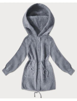 Sivá bunda z alpakovej vlny (W017#) Sivá bunda z alpakovej vlny (W017#)