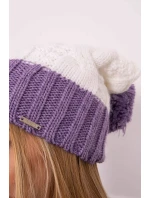 Paris fleecová čiapka K212 biela+fialová