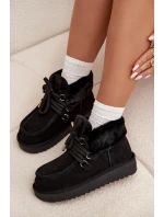 Śniegowce Damskie Z Naturalnego Zamszu D.Franklin DFSH375006 Czarne