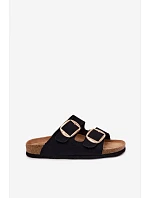 Dámské pantofle na korkové podrážce s řemínky Lee Cooper LCW-26-35-4455L Černé