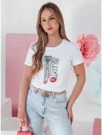 Dámske tričko s potlačou TRENDAY biele FashionStreet RY2825 Dámske tričko s potlačou TRENDAY biele FashionStreet RY2825
