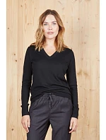 NEOBLU Sullivan Women Dámsky sveter s výstrihom do V 24.3988 deep black
