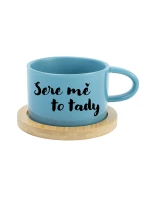 SERE ME THIS WAY - modrý hrnček s makrónkou 200 ml SERE ME THIS WAY - modrý hrnček s makrónkou 200 ml