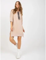 Šaty RV SK 6273.47P béžové - FPrice Šaty RV SK 6273.47P béžové - FPrice