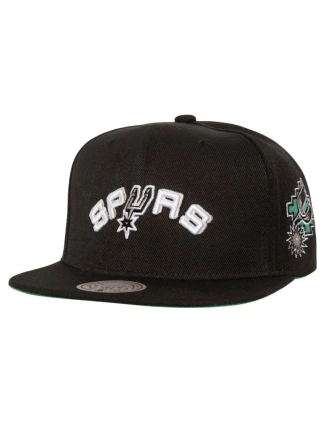 Mitchell & Ness NBA San Antonio Spurs Triple Play Snapback Cap HS8578-SASBLCK