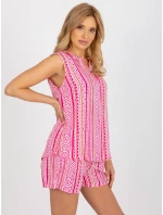 Blúzka D73771R11115A biela a ružová