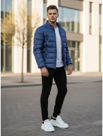 FashionStreet pánska tmavomodrá prešívaná bunda TX4446 FashionStreet pánska tmavomodrá prešívaná bunda TX4446