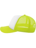 Atlantis Headwear Rapper-S 5-panelová truckerová čiapka 33.0262 biela/žltá fluo Atlantis Headwear Rapper-S 5-panelová truckerová čiapka 33.0262 biela/žltá fluo