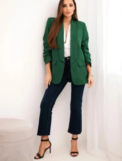 Bunda s klopami elegantná zelená