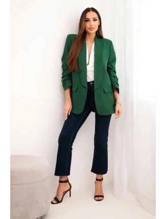 Bunda s klopami elegantná zelená