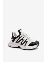 Sneakersy Damskie Biało-Czarne Ahmani