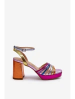 Sandały Damskie Na Słupku D&A CR920 Multikolor