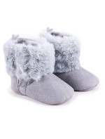 Yoclub Dievčenské topánky na suchý zips OBO-0188G-2800 Grey