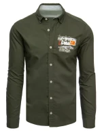 Pánska khaki košeľa FashionStreet DX2279