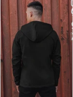 Pánska prechodná softshellová bunda s kapucňou čierna FashionStreet TX4814