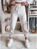 Dámske tepláky ELEGRA v ecru farbe FashionStreet UY2514