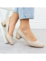 Béžové lodičky na klinoch Sergio Leone PB291