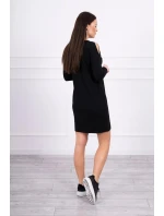 Šaty s potlačou lásky čiernej