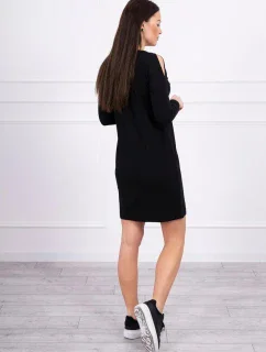 Šaty s potlačou lásky čiernej