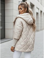 Dámska prechodná bunda TY4856 krémová - Dstreet
