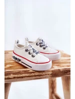 Dziecięce Skórzane Trampki BIG STAR KK374040 Białe