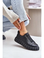 Ocieplane Sneakersy Damskie Big Star MM274617 Czarne