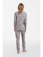 Dámske pyžamo Kasos s dlhým rukávom a dlhými nohavicami - potlač