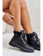 Dámske zateplené členkové tenisky na zips Black Mevanisa