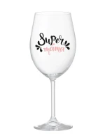 SUPER MÁMA (SPECIÁLNÍ EDICE) - čirá sklenice na víno 350 ml