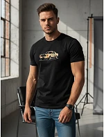 Pánske tričko s potlačou čierne FashionStreet NX051R